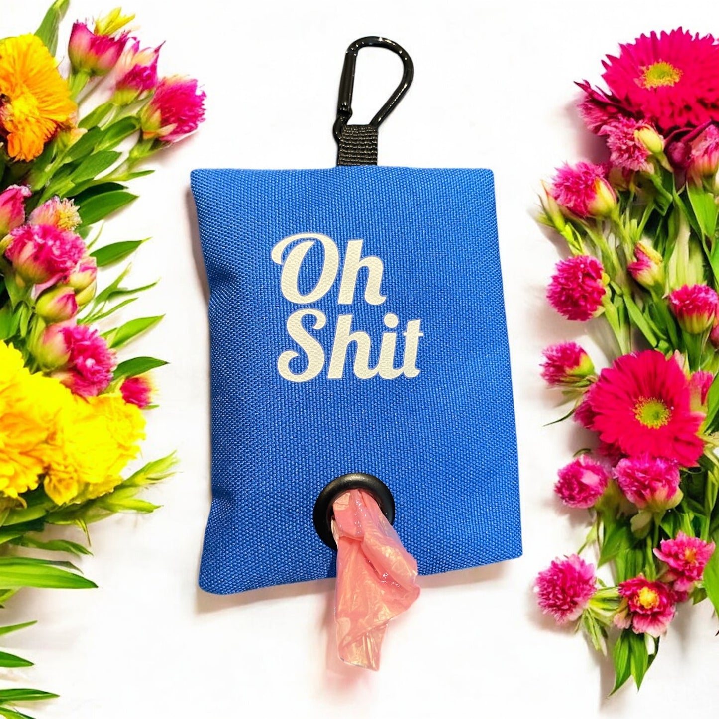 "Oh Shit” Poop Bag Holder and Poop Bags, Waste Dispenser