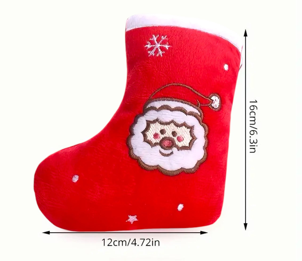 Christmas Stocking Shaped Plush Squeaky Toy