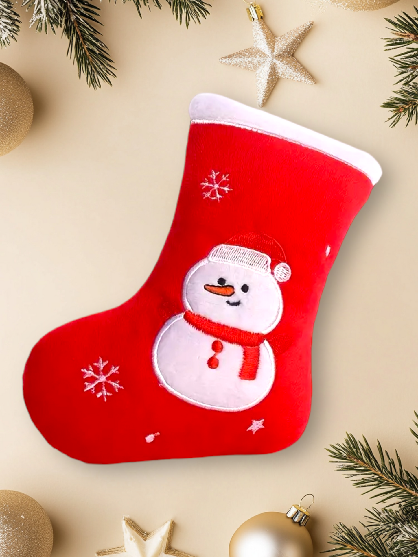 Christmas Stocking Shaped Plush Squeaky Toy