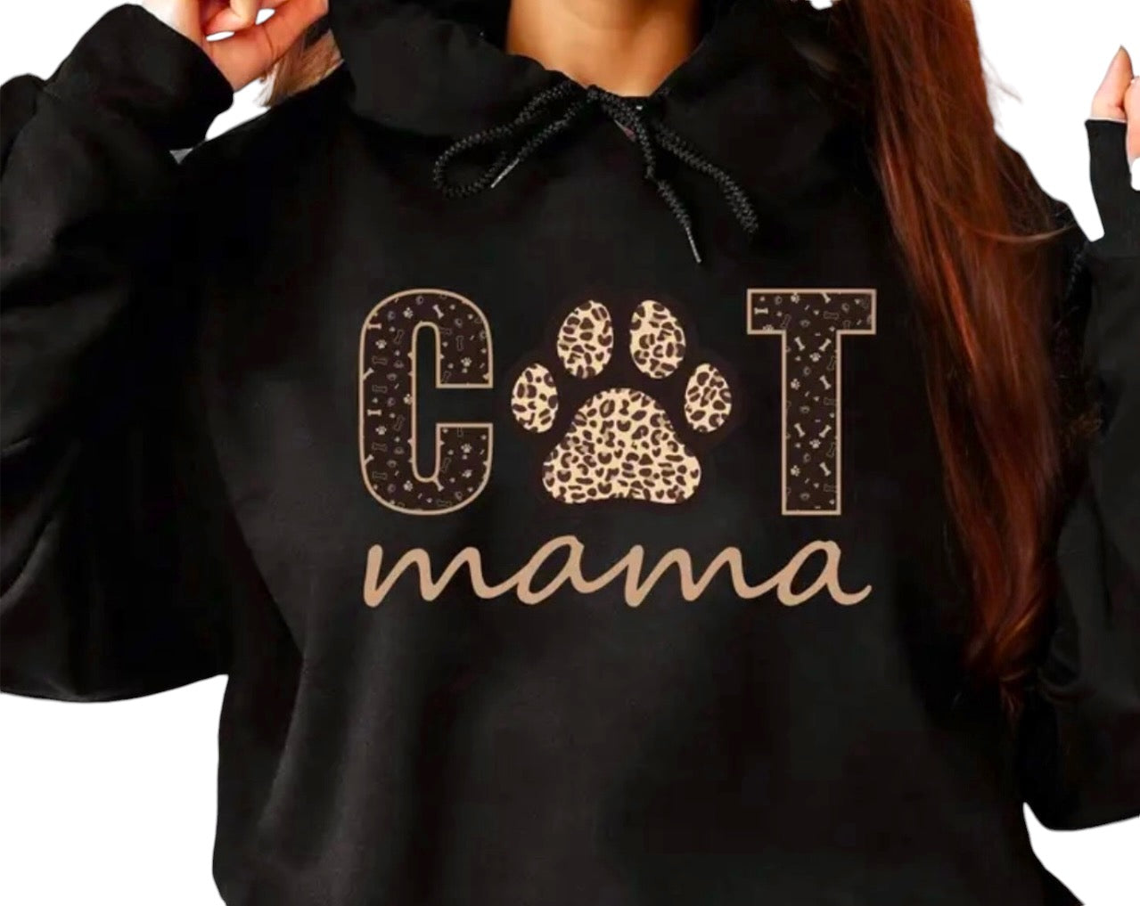 Cat Paw Mama Graphic Hoodie