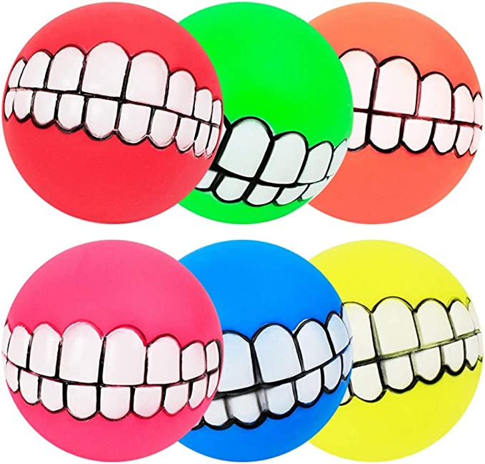 Smile Squeak Dog Ball