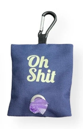 "Oh Shit”  Poop Bag Holder and Poop Bags, Waste Dispenser