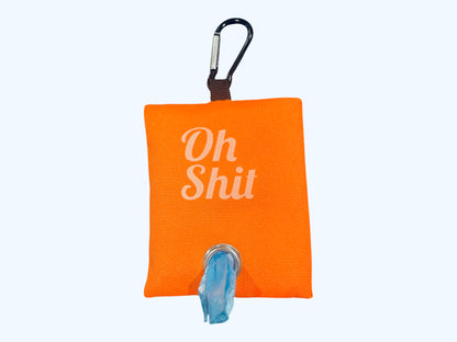 "Oh Shit”  Poop Bag Holder and Poop Bags, Waste Dispenser