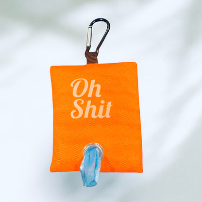 "Oh Shit”  Poop Bag Holder and Poop Bags, Waste Dispenser