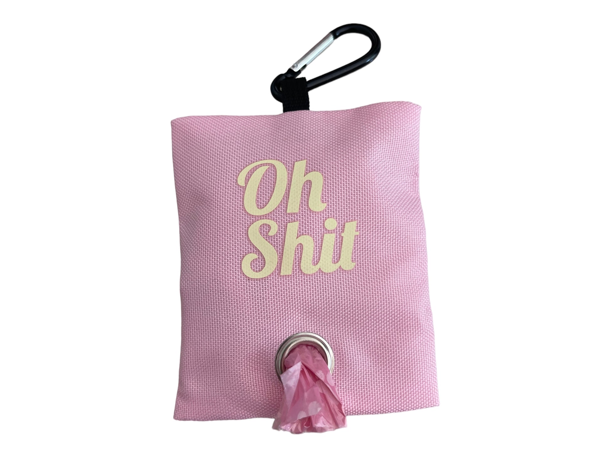 Oh Shit” Poop Bag Holder and Poop Bags, Waste Dispenser
