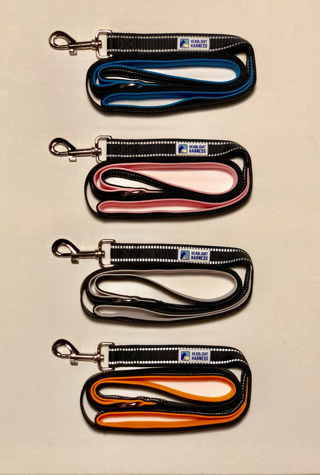 Reflective Double Handle Leash with Custom Embroidery